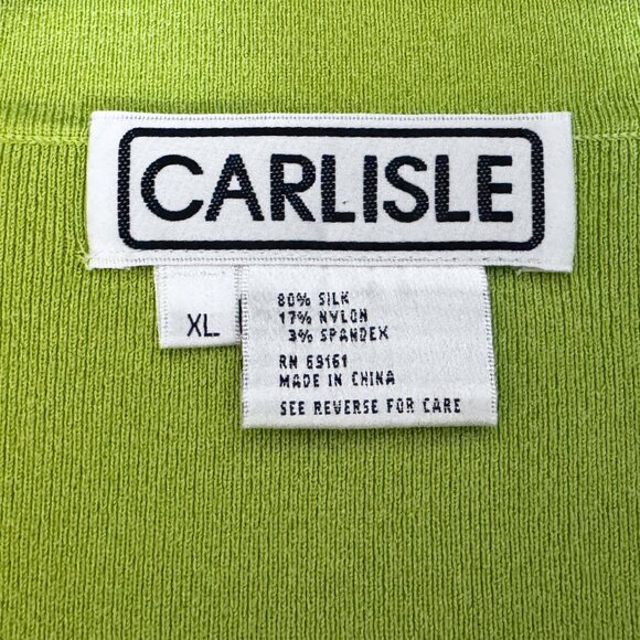 Lot of Two Carlisle Knit Tops Green and White Sz XL - Picture 4 of 7